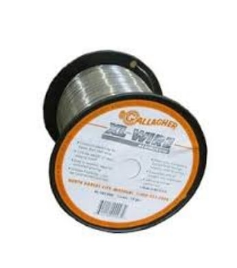 Electric Fence Wire  1320 ft Silver Gallagher  17 Gauge Aluminum  1/4 mi 