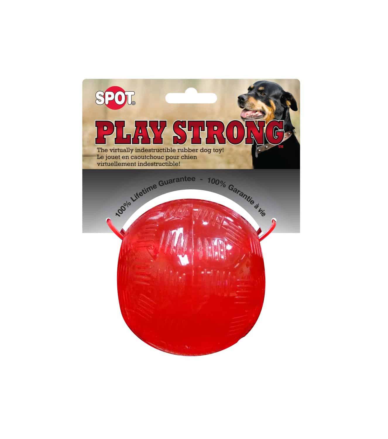 play strong dog toy guarantee