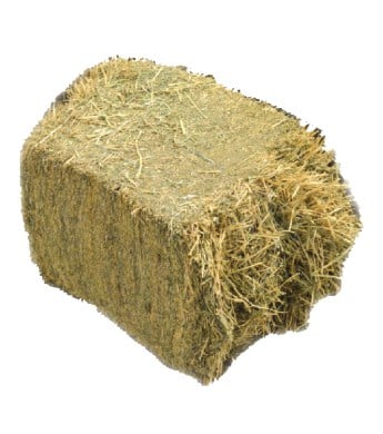 Straw in double compressed small bales for bedding
