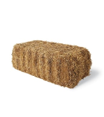 Straw Bale features wheat straw and comes individually wrapped.12x24 inches 