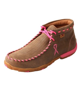 pink driving mocs