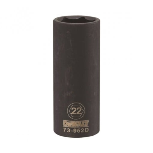 DeWALT DWMT73952OSP Impact Socket, 1/2 in Drive, 22 mm Socket, 6-Point, Black Oxide