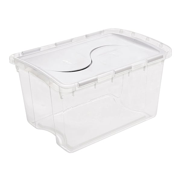 plastic storage boxes with hinged lids