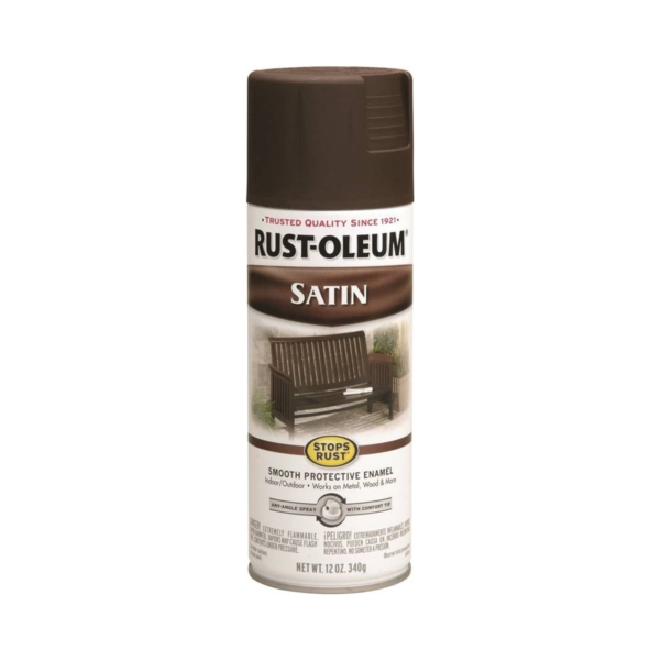 RUSTOLEUM STOPS RUST 241239 Fast Dry Enamel Paint, Low Satin, Dark