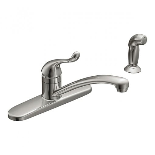 Moen Adler CA87530 Kitchen Faucet, 1-Faucet Handle, 6 in H Spout, Stainless Steel, Chrome