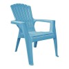 Adams 8460-21-3731 Kids Adirondack Chair, 50 lb Weight Capacity, Polypropylene Frame, Pool Blue Frame