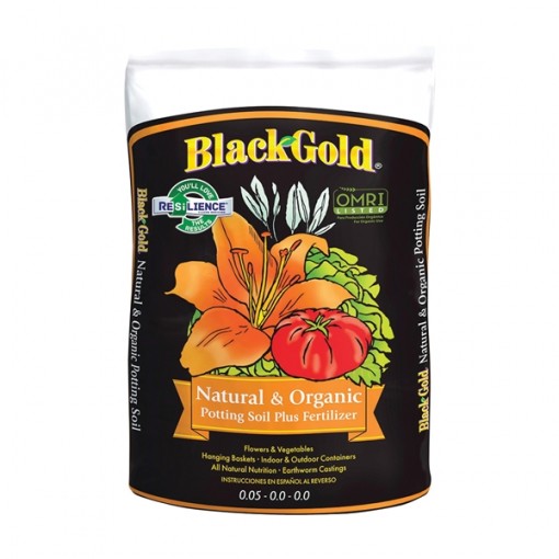 sun gro BLACK GOLD 140204016QTP Potting Mix, Brown/Earthy, Granular Grain, 120 Bag