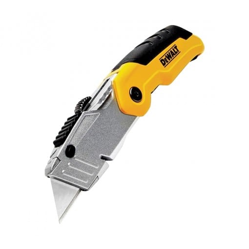 DeWALT DWHT10035L Utility Knife, 2-1/2 in L Blade, 1-Blade, Long Black/Yellow/Silver Handle