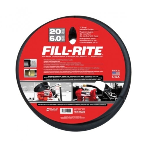 Fill-Rite FRH10020 Fuel Transfer Hose Male, 20 ft L, Neoprene