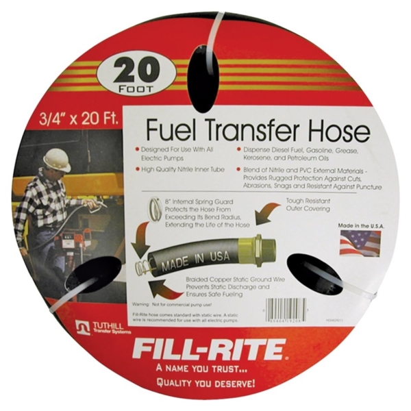Fill-Rite FRH10020 1 inch x 20 ft Fuel Transfer Hose for sale online