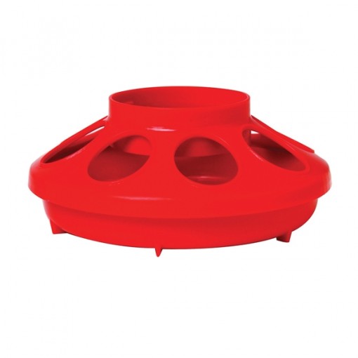 Little Giant 806RED Feeder Base, 1 qt Capacity, 8-Opening, Polypropylene, Red