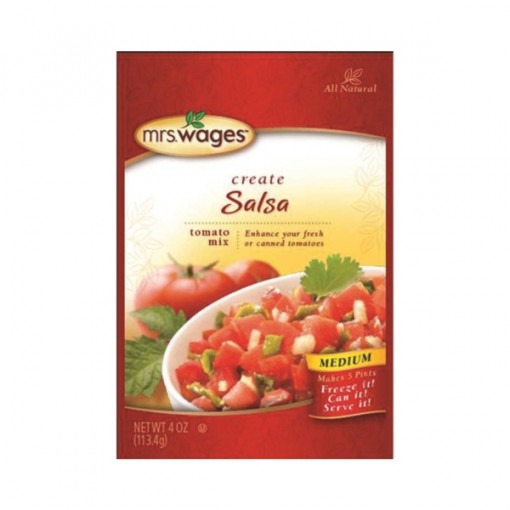Mrs. Wages W536-J7425 Medium Salsa Tomato Mix, 4 oz Pouch