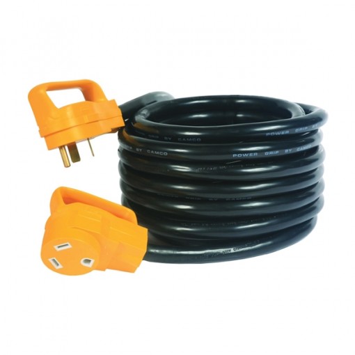 CAMCO 55191 Extension Cord, 10 ga, Male, Female, Black Jacket