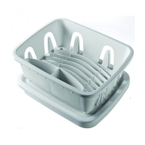 CAMCO 43511 Dish Drainer and Tray, Plastic, White