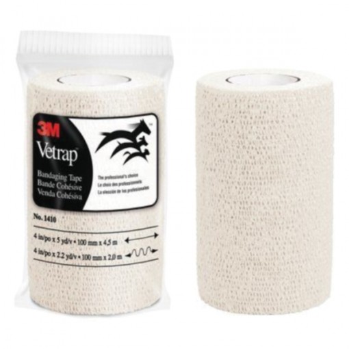 3M Vetrap 1410W Bandaging Tape, White, 1 Pack