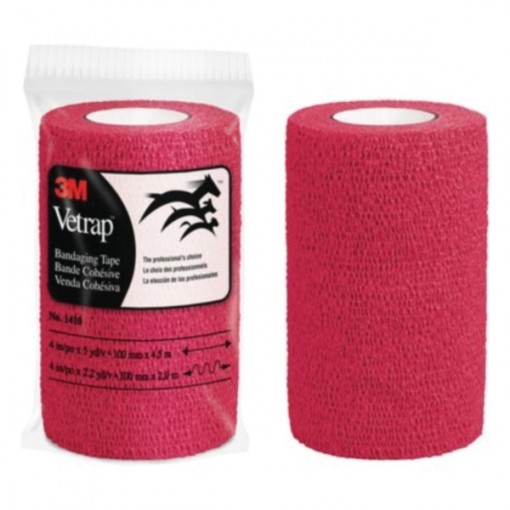 3M Vetrap 1410R Bandaging Tape, Red, 1 Pack