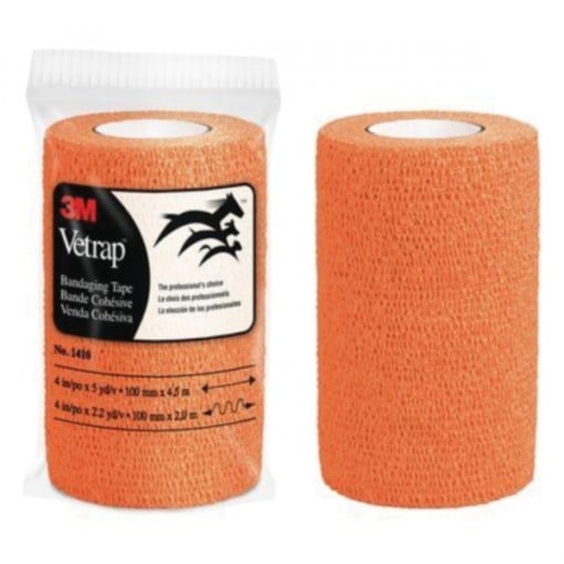 3M Vetrap 1410BO Bandaging Tape, Bright Orange, 1 Pack
