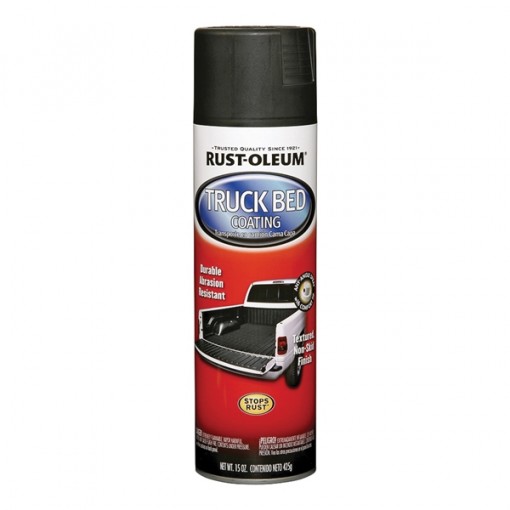 RUSTOLEUM 248914 Truck Bed Spray Coating, 15 oz, 15 - 20 sq-ft/can Practical, Black, Solvent Like, Liquid