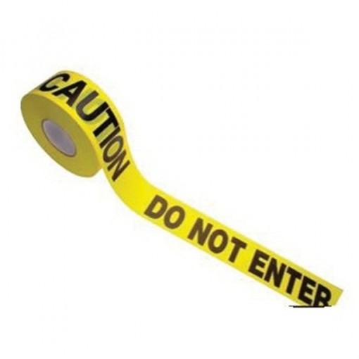 CH Hanson 19000 Barricade Safety Tape, Polyethylene, Yellow, 12 Box