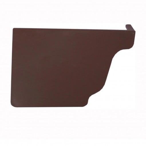 GENOVA AB102K Gutter End Cap, Vinyl, Brown, 3.6 in L, for 5 in Repla K Gutter