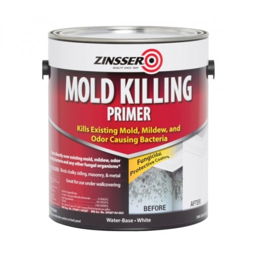 ZINSSER 276049 Mold Killing Primer, White, Flat, 1 gal Can
