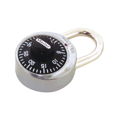 Master Lock 1500D Combination Dial Padlock, 1-7/8 in W Body, 3/4 in H Shackle, Stainless Steel