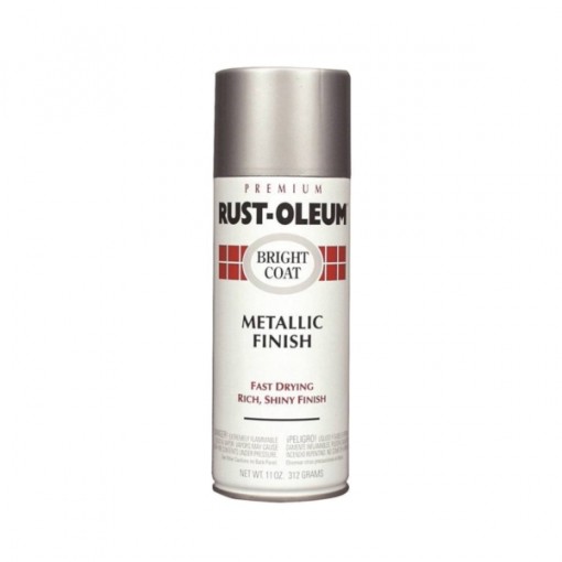 RUST-OLEUM STOPS RUST 7718830 Bright Coat Spray Paint, Metallic, Chrome, 11 oz Aerosol Can