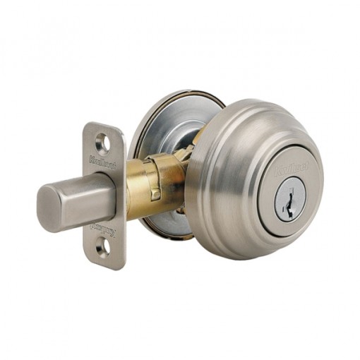 Kwikset 98015SMTCP Deadbolt, Alike Key, 1-Cylinder, Steel, Satin Nickel