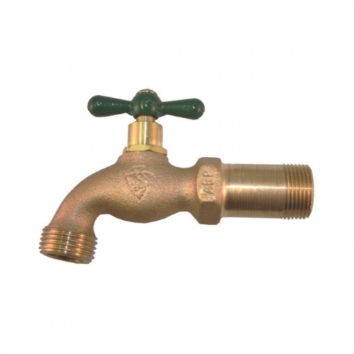 Arrowhead Brass 202LF Lead-Free, Shank-on-Thread, Standard Hose Bibb, 3/4 x 3/4 in MIP x Male Hose