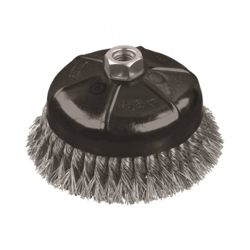 DeWALT DW4916 Wire Cup Brush, 1-1/8 in L Bristle, 0.02 in Dia Bristle, 5/8-11 Arbor/Shank, 3 in Dia