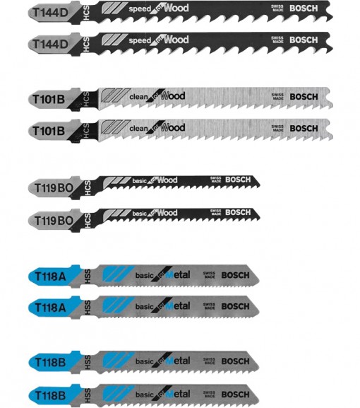 Bosch High Carbide Steel T Shank Jigsaw Blade 10 Tpi 4 In 5 Pk