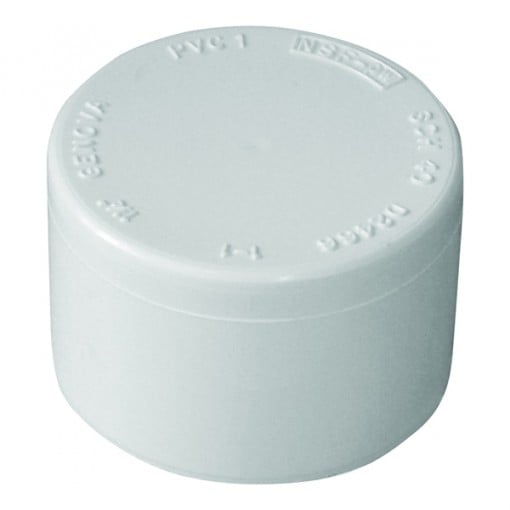 GENOVA 300 Series 30155 Pipe Cap, 1/2 in Slip Joint, White