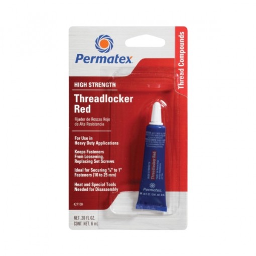 Permatex 27100 High-Strength Threadlocker, 6 mL Tube