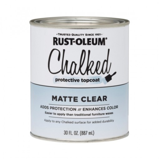 RUST-OLEUM Chalked 287722 Chalked Protective Topcoat, Clear, Matte, 30 oz Pint