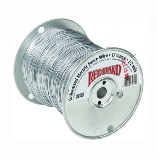Red Brand 85617 Electric Fence Wire, 17 ga, Steel Conductor