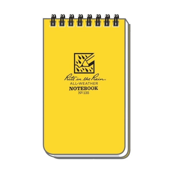 All-weather Notebook, Top Sprial, Yellow, 3 In.x 5 In. - Wilco Farm Stores