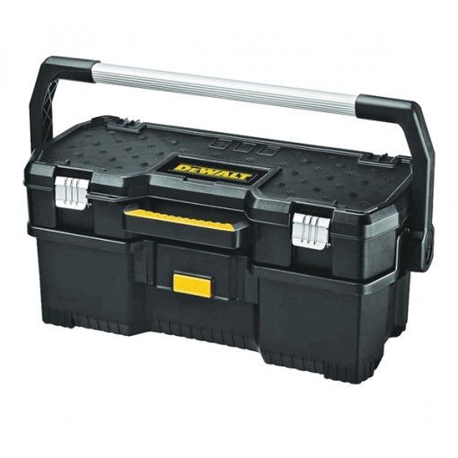 DeWALT DWST24070 Tool Tote with Power Tool Case, 77 lb Storage, Long Handle, Resin, Black