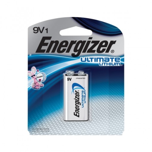 Energizer L522BP Battery, 9 V, Lithium, Manganese Dioxide