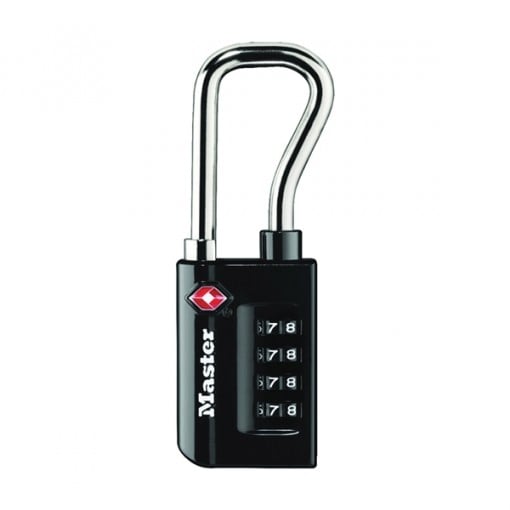 Master Lock 4696D Combination Luggage Lock, 1-5/16 in W Body, 1-7/8 in H Shackle, Metal