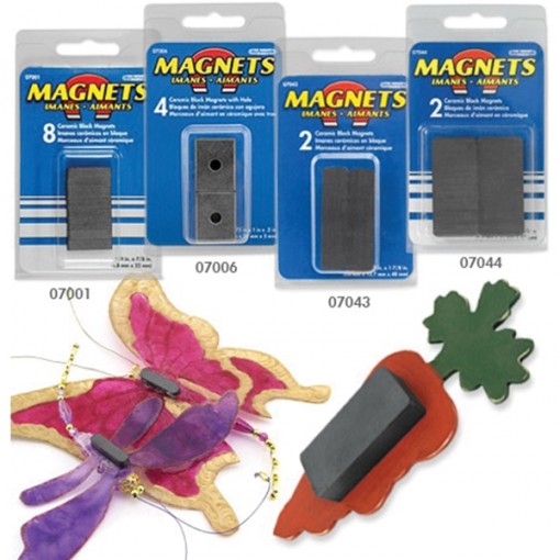 Magnet Source 07001 Magnetic Block, Ceramic, Charcoal Gray