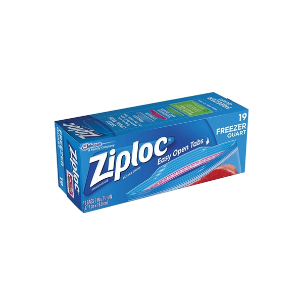 Ziploc 00388 Freezer Bag, 1 qt Capacity, 19 Pack - Wilco Farm Stores
