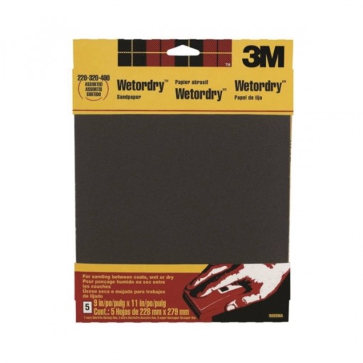 3M 9088 Sandpaper, Extra Fine/Super Fine/Very Fine, Silicone Carbide