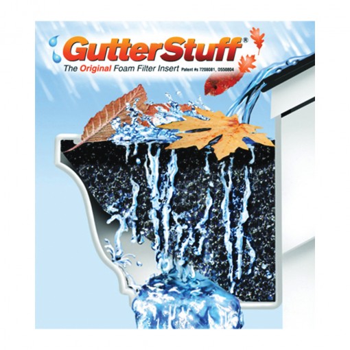 GutterStuff GS-K5 Gutter Guard, 4 ft L, 5 in W, Polyether