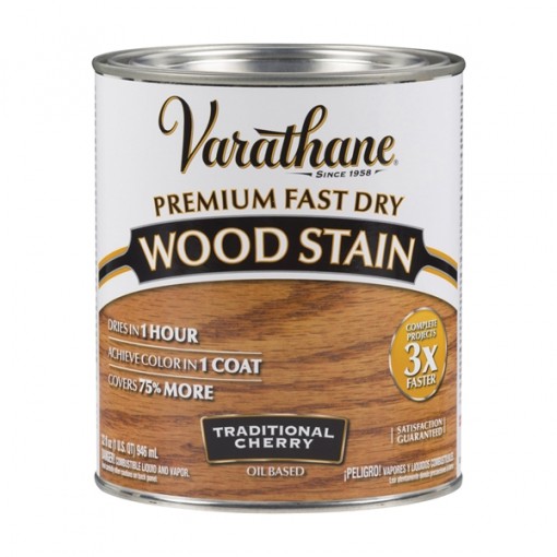 VARATHANE 262008 Wood Stain, Traditional Cherry, 1 qt Can