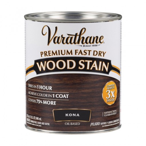 VARATHANE 262010 Wood Stain, Kona, 1 qt Can