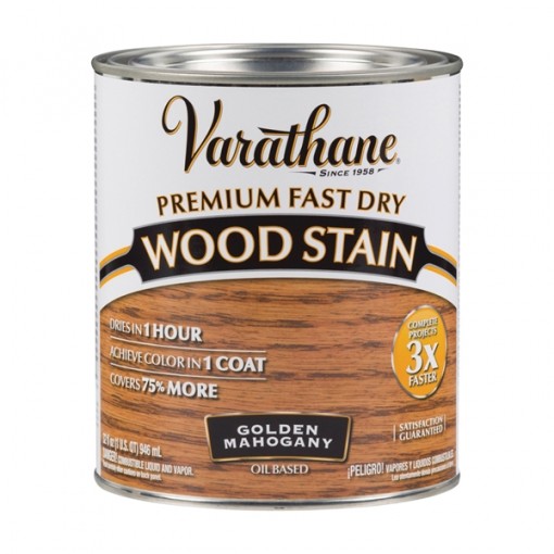VARATHANE 262014 Wood Stain, Golden Mahogany, 1 qt Can