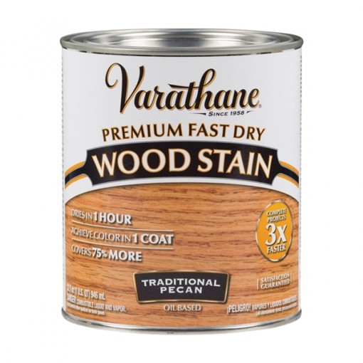 VARATHANE 262013 Wood Stain, Traditional Pecan, 1 qt Can