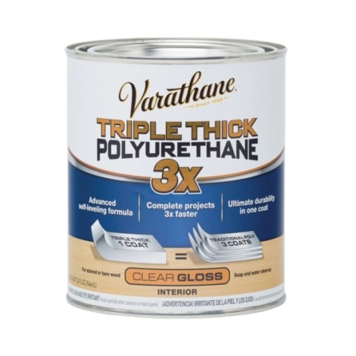 VARATHANE 284470 Polyurethane Paint, Clear, Gloss, 1 qt Can