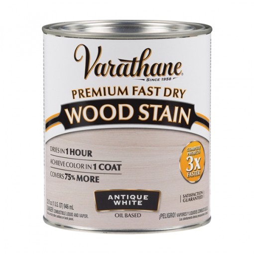 VARATHANE 297424 Wood Stain, Antique White, 1 qt Can