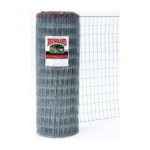 Red Brand Square Deal Tradition 70312 Non-Climb Horse Fence, 2 x 4 in Mesh, 200 ft L, Galvanized